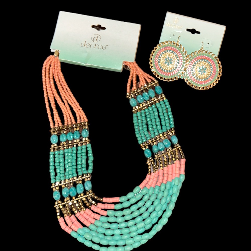 NWT Decree Southwestern Look Necklace and Earring’s Set